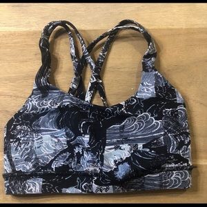 Black blue grey colored Lululemon sports bra